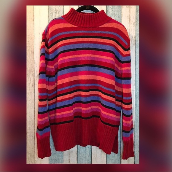 Westbound Assorted Stripes Sweater Size L - Picture 2 of 2